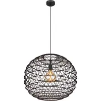 Globo Lighting Hängeleuchte Metall schwarz matt, 1x E27