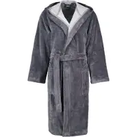 Cawö Bademantel 801 Kapuze Herren Anthracite-50 / 52