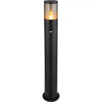 Globo Außenleuchte Edelstahl schwarz matt, 1x E27