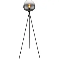 Globo Stehleuchte Metall schwarz matt, 1x E27