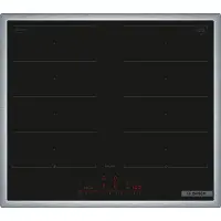 Bosch Serie 6 PXX645HC1M, Schwarz, Integriert, 60 cm, Zonen-Induktionskochfeld, 4 Zone(n), 4 Zone(n)