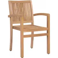 Zebra Bueno Stapelsessel aus massivem Teakholz, ergonomisches RĂĽckenteil 4025806440054