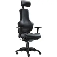 Sitwell STEIFENSAND Bürostuhl Ortholetic Balance L mit Kopfstütze Schwarz Stoff 130 kg höhenverstellbar, 10 Std./Tag