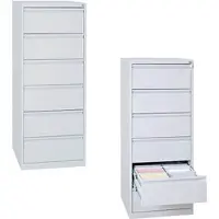 Gürkan Karteischrank für A5 grau, 53x132x62 cm