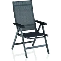 Kettler Basic Plus Premium Multipositionssessel, anthrazit/ Lakritz, Aluminium/Serge Ferrari Textilen
