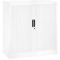 C+P Rollladenschrank Omnispace, 2 OH, abschließbar, B 1000 x T 420 x H 1030 mm, Stahl/Kunststoff, verkehrsweiß