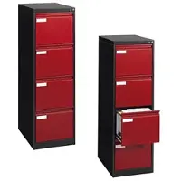 Californian Products CP-Möbel Hängeregisterschrank Acurado C2000, 1-bahnig, 4 Schübe, anthrazit / rot
