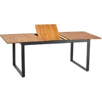 Merxx Gartentisch Naxos graphit 150 (200) x 90 cm, ausziehbar - Aluminium/Akazie