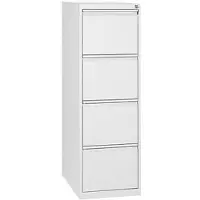 Gürkan Hängeregistraturschrank 4 Schübe 1-bahnig weiß, 40x132x62 cm