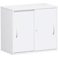 Geramöbel Schiebetürenschrank Flex 381501-WW, abschließbar, aus Holz mit 1 Fachboden, 80 x 72 x 43 cm (B/H/T), weiß