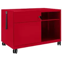 Bisley Stahl-Rollcontainer »Note Caddy« mit Hängeregistraturschub und offene Fächer lin rot, 80x56.3x49 cm