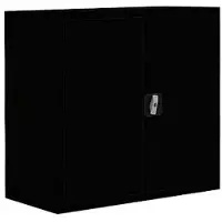 LÜLLMANN Aktenschrank 530309, aus Metall, abschließbar, 80 x 75 x 38 cm (B/H/T), schwarz