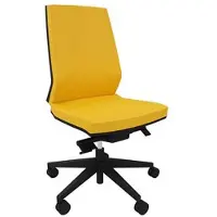 Quadrifoglio Bürostuhl Omnia Stoff gelb, Gestell schwarz