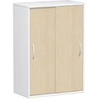 Geramöbel Schiebetürenschrank Flex 383502-AW, abschließbar, aus Holz mit 2 Fachböden, 80 x 118 x 43 cm (B/H/T), ahorn