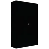 LÜLLMANN Aktenschrank 530379, aus Metall, abschließbar, 120 x 195 x 42 cm (B/H/T), schwarz