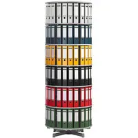 Reef Ordnerdrehsäule für 144 Ordner 6 Etagen einzeln drehbar grau, 228 cm