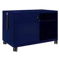 Bisley Stahl-Rollcontainer »Note Caddy« mit Hängeregistraturschub und offene Fächer lin blau, 80x56.3x49 cm