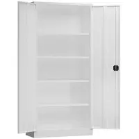 Classix Aktenschrank X-530367, aus Metall, abschließbar, 92 x 194,5 x 60 cm (B/H/T), weiß