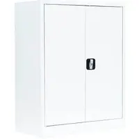 LÜLLMANN Aktenschrank 530317, aus Metall, abschließbar, 80 x 100 x 38 cm (B/H/T), weiß