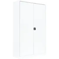 LÜLLMANN Aktenschrank 530377, aus Metall, abschließbar, 120 x 195 x 42 cm (B/H/T), weiß