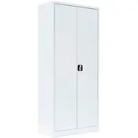 LÜLLMANN Aktenschrank 530337, aus Metall, abschließbar, 80 x 180 x 38 cm (BxHxT), weiß