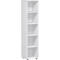 Geramöbel Aktenregal Flex, S-345001-W, aus Holz, 5 Ordnerhöhen, 40 x 181 x 40 cm (B/H/T), weiß