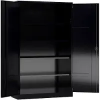 Classix Aktenschrank X-530389, aus Metall, abschließbar, 120 x 194,5 x 60 cm (B/H/T), schwarz