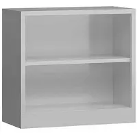 Classix Aktenregal X-540120, aus Metall, 2 Ordnerhöhen, 80 x 75 x 38 cm (B/H/T), lichtgrau