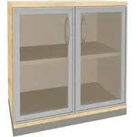 Fm Büromöbel Aktenschrank »Sidney« 2 OH klare Acrylglastüren königsahorn, 80x78.1x44.2 cm