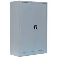 LÜLLMANN Aktenschrank 530320, aus Metall, abschließbar, 92,5 x 120 x 42 cm (B/H/T), lichtgrau