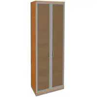 Fm Büromöbel Aktenschrank »Sidney« 6 OH satinierte Acrylglastüren braun, 80x222.1x44.2 cm