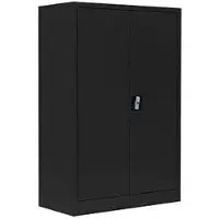 LÜLLMANN Aktenschrank 530329, aus Metall, abschließbar, 92,5 x 120 x 42 cm (B/H/T), schwarz