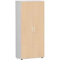 Geramöbel Aktenschrank Flex, aus Holz, abschließbar, 80 x 180,8 x 42 cm (B/H/T), buche / lichtgrau