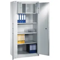 Californian Products CP-Möbel Aktenschrank Certos 1170-200, aus Metall, feuerfest, abschließbar, 2 Wertfächer, 93 x 195 x 50 cm (B/H/T) lichtgrau