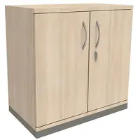 Fm Büromöbel Aktenschrank abschließbar für 2 Ordnerhöhen Breite 80 cm »Sidney« braun, 80x78.1x44.2 cm