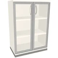 Fm Büromöbel Aktenschrank »Sidney« 3 OH klare Acrylglastüren weiß, 80x113.3x44.2 cm