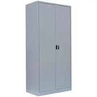 LÜLLMANN Aktenschrank 530340, aus Metall, abschließbar, 92,5 x 195 x 42 cm (B/H/T), lichtgrau