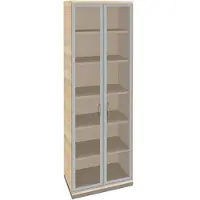 Fm Büromöbel Aktenschrank »Sidney« 6 OH klare Acrylglastüren braun, 80x222.1x44.2 cm