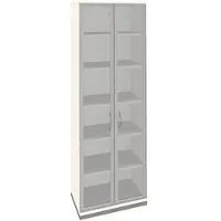 Fm Büromöbel Aktenschrank »Sidney« 6 OH klare Acrylglastüren weiß, 80x222.1x44.2 cm