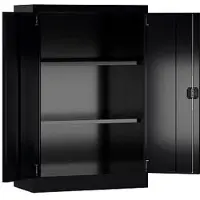 Classix Aktenschrank X-530299, aus Metall, abschließbar, 80 x 120 x 38 cm (B/H/T), schwarz