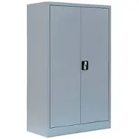LÜLLMANN Aktenschrank 530290, aus Metall, abschließbar, 80 x 120 x 38 cm (B/H/T), lichtgrau
