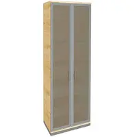 Fm Büromöbel Aktenschrank »Sidney« 6 OH satinierte Acrylglastüren königsahorn, 80x222.1x44.2 cm