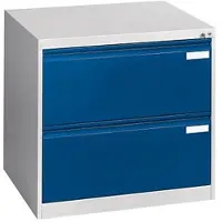 Californian Products CP-Möbel Hängeregisterschrank Acurado C2000, 2-bahnig, 2 Schübe, lichtgrau / blau