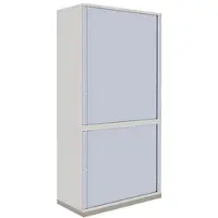 Fm Büromöbel Querrollladenschrank »Sidney« 2+3 OH 100 cm grau, 100x186.9x44.2 cm
