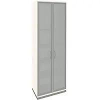 Fm Büromöbel Aktenschrank »Sidney« 6 OH satinierte Acrylglastüren weiß, 80x222.1x44.2 cm