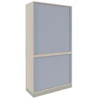 Fm Büromöbel Querrollladenschrank »Sidney« 2+3 OH 100 cm braun, 100x186.9x44.2 cm