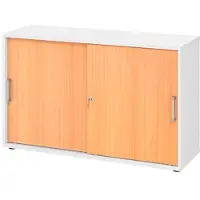 Hammerbacher Schiebetürenschrank 1752S, V1752S/W/6/CE buche, weiß 1 Fachboden 120,0 x 40,0 x 74,8 cm