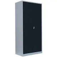LÜLLMANN Aktenschrank 530358, aus Metall, abschließbar, 92,5 x 195 x 50cm (B/H/T), anthrazit / lichtgrau