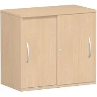 Geramöbel Schiebetürenschrank Flex 381501-BB, abschließbar, aus Holz mit 1 Fachboden, 80 x 72 x 43 cm (B/H/T), buche
