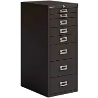 Bisley Schubladenschrank MultiDrawer, aus Metall, 8 Schübe, schwarz, (B/H/T) 28 x 59 x 41cm